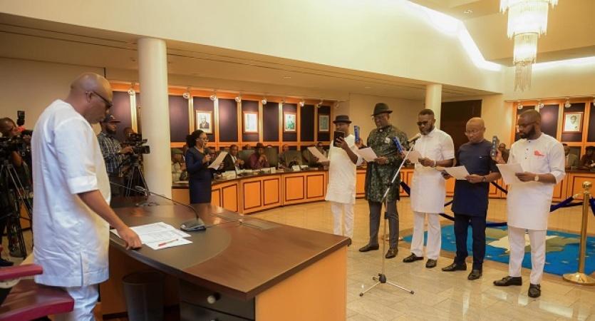 Governor Fubara Completes Rivers State Cabinet with Swearing-In of Five New Commissioners